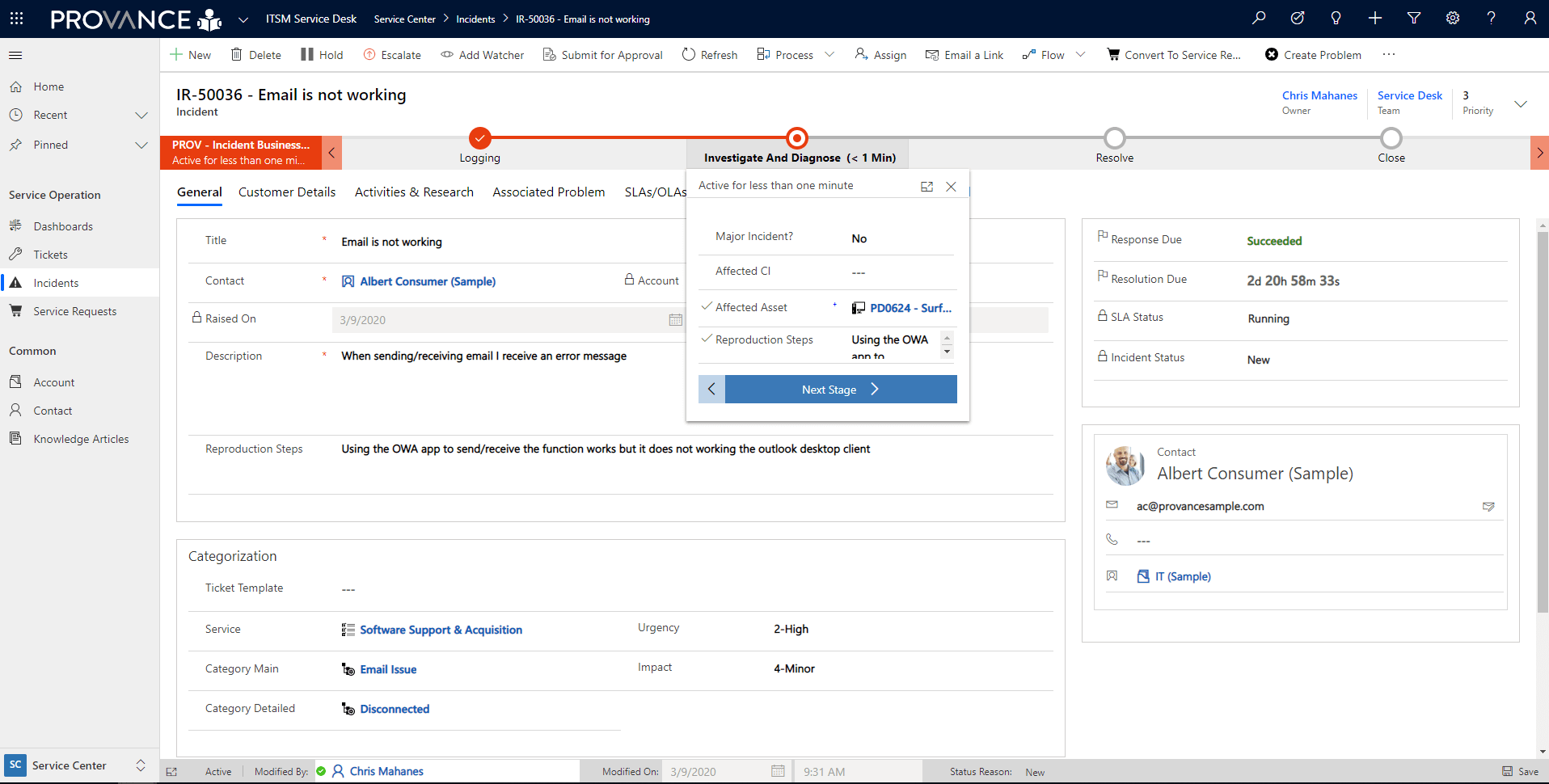 Incident Management Screenshot