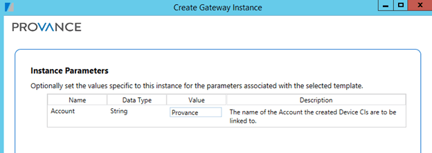 Instance Parameters