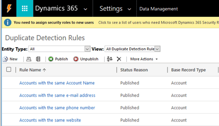 Duplicate Detection Rules